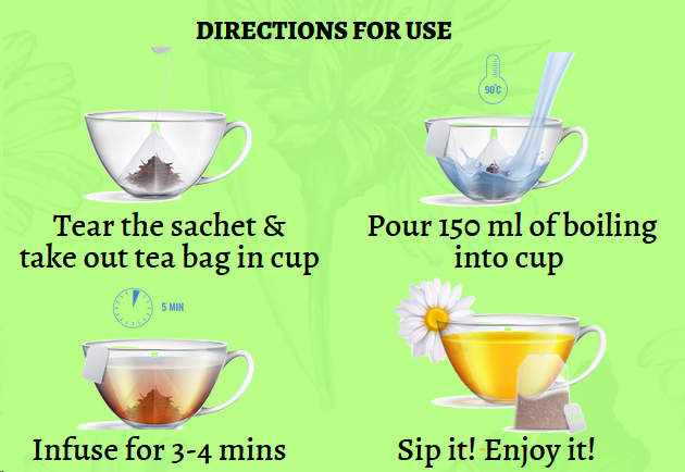 Buy 2023 Organic Chamomile Green Tea For Stress Relief  Good Sleep Pyramid Tea  Bags  Teabox